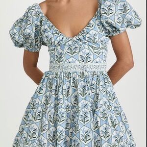 Agua by Agua Bendita manzanilla cotton mini dress